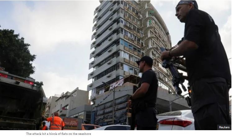 Drone Attack in Central Tel Aviv Leaves One Dead and Eight Injured