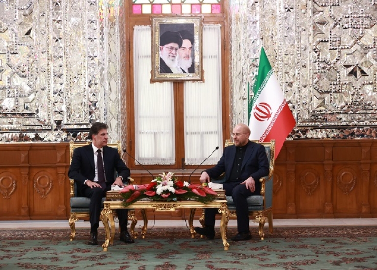 President Nechirvan Barzani meets with the Speaker of the Islamic Consultative Assembly
