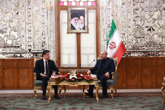 President Nechirvan Barzani meets with the Speaker of the Islamic Consultative Assembly