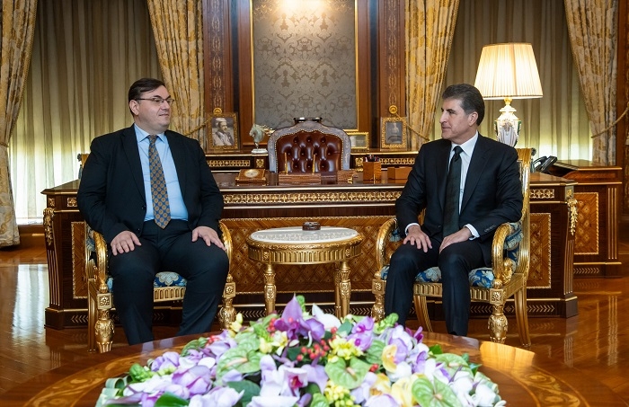 President Nechirvan Barzani meets with Austrian Ambassador