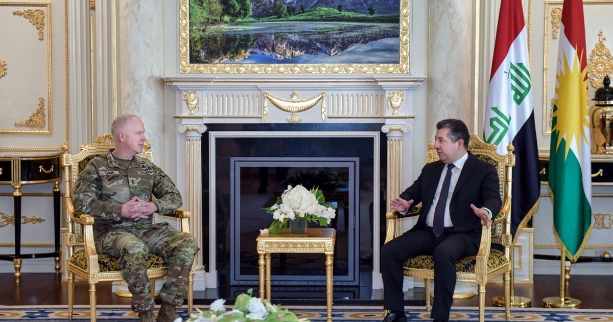 Kurdistan Region PM Masrour Barzani Meets with US Coalition Commander to Discuss Security Cooperation