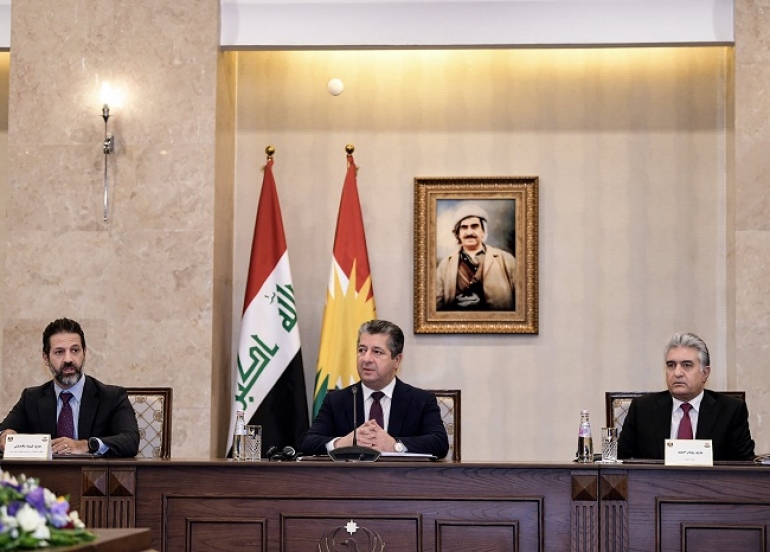 Prime Minister Masrour Barzani Meets with Iraqi Ministerial Economic Council in Erbil