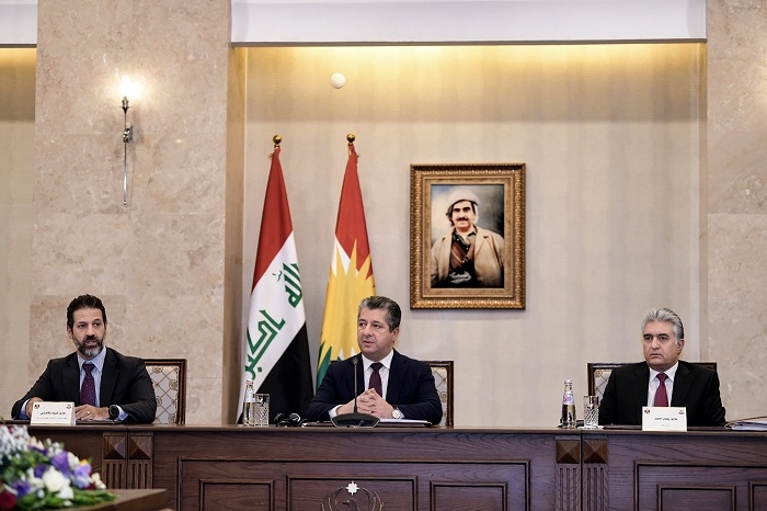 Prime Minister Masrour Barzani Meets with Iraqi Ministerial Economic Council in Erbil