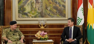 President Nechirvan Barzani Receives a British Military Delegation