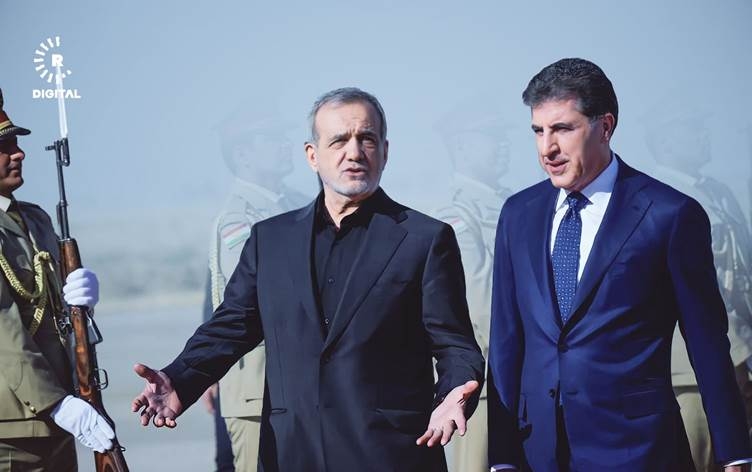 Kurdistan Region President Welcomes Iranian President on First Official Visit