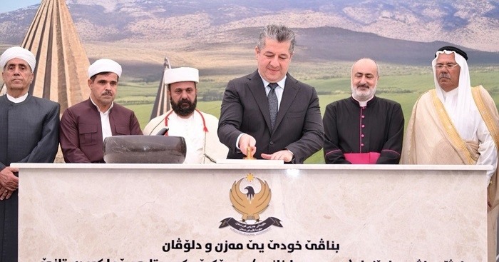 KRG Prime Minister Masrour Barzani Lays Foundation Stone for Shekhan-Lalish Road Project