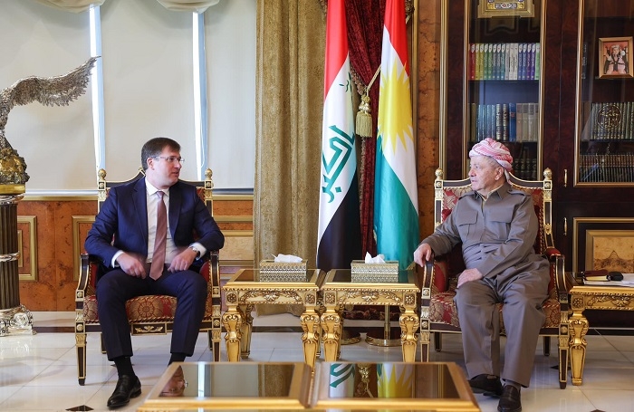 President Masoud Barzani Receives Russian Consul Maxim Rubin in Salahaddin