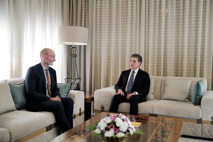 President Nechirvan Barzani Meets with UK Ambassador to Discuss Bilateral Relations and Regional Stability