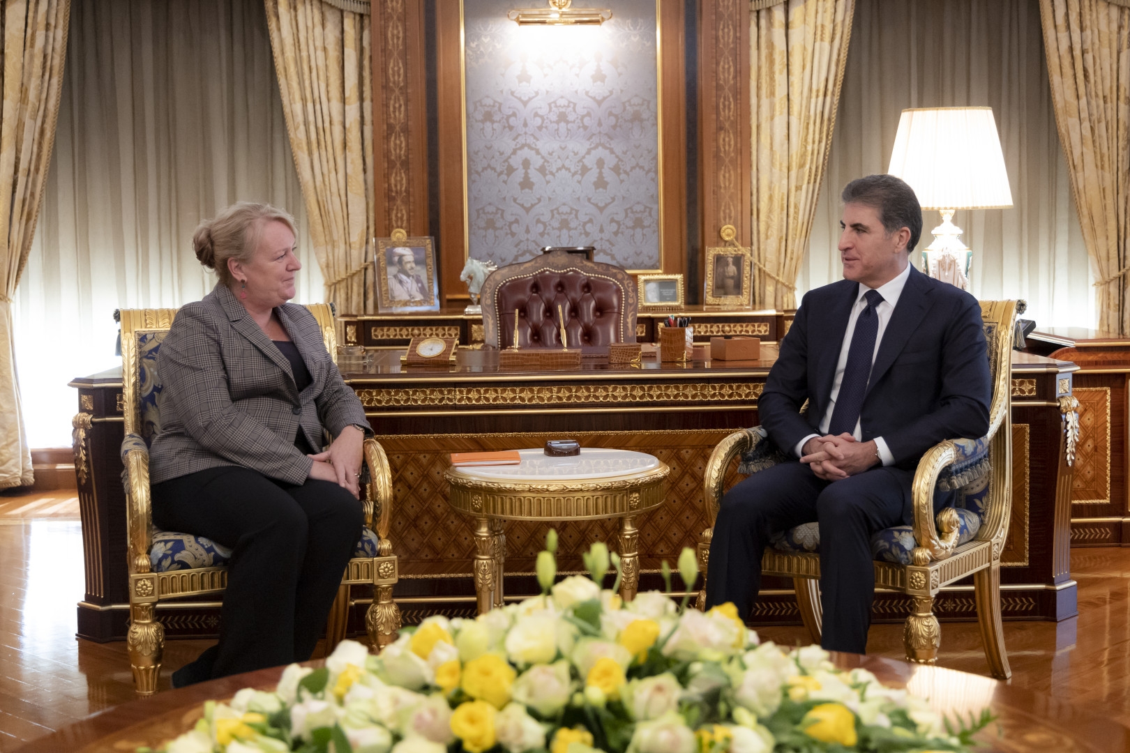 President Nechirvan Barzani meets with the Ambassador of the Netherlands