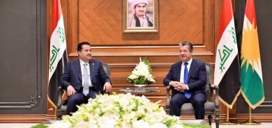 Kurdistan Region Prime Minister Masrour Barzani Welcomes Iraqi PM Mohammed Shia' Al-Sudani in Erbil