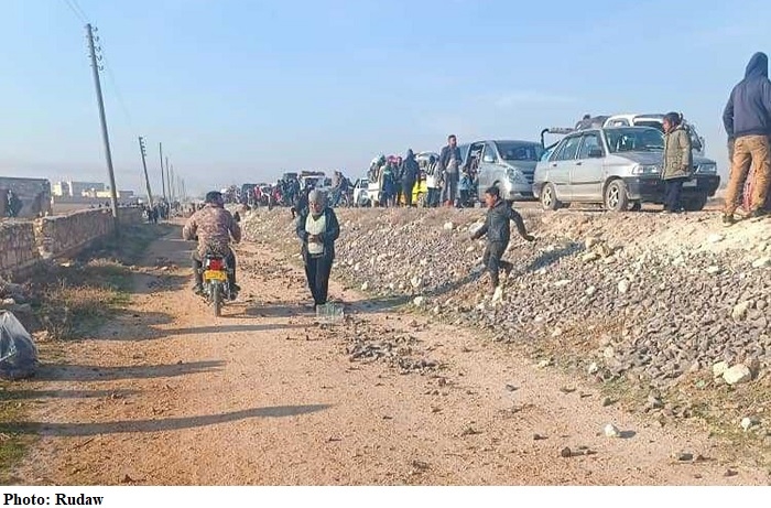 Displaced Kurds from Afrin Stranded Amid Intensified Clashes in Syria's Aleppo Province