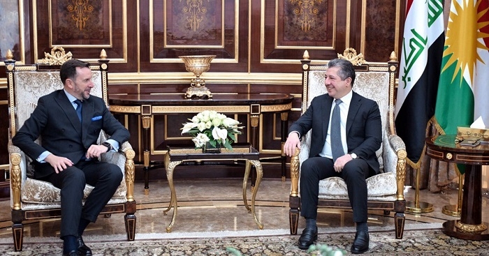 Prime Minister Masrour Barzani receives new Italian Ambassador