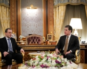 President Nechirvan Barzani meets with the Russian Ambassador to Iraq