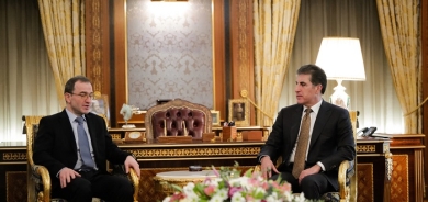 President Nechirvan Barzani meets with the Russian Ambassador to Iraq