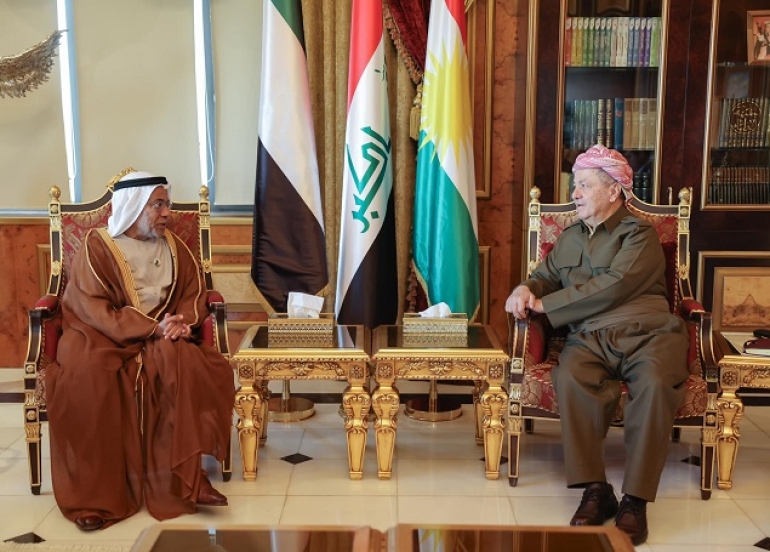 President Barzani Receives UAE Ambassador to Iraq