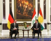 President Nechirvan Barzani meets with German Defense Minister Boris Pistorius