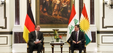 President Nechirvan Barzani meets with German Defense Minister Boris Pistorius