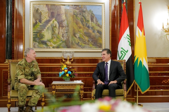 President Nechirvan Barzani meets with Admiral Sir Tony Radakin, UK Chief of Defense Staff