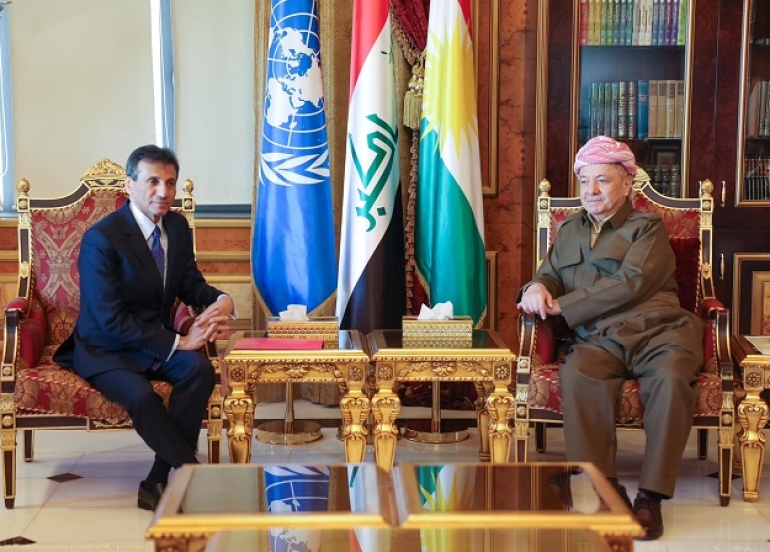 President Masoud Barzani Meets UN Special Representative to Discuss Political and Security Issues