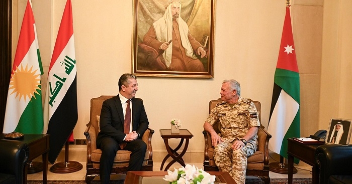 Prime Minister Masrour Barzani Meets the King of Jordan