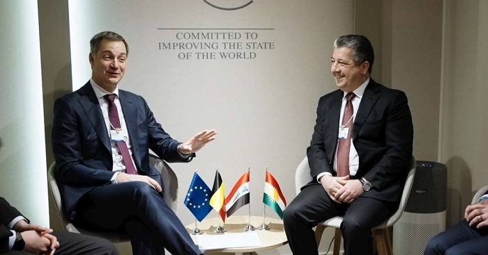 KRG Prime Minister Meets Belgian Prime Minister at Davos Forum