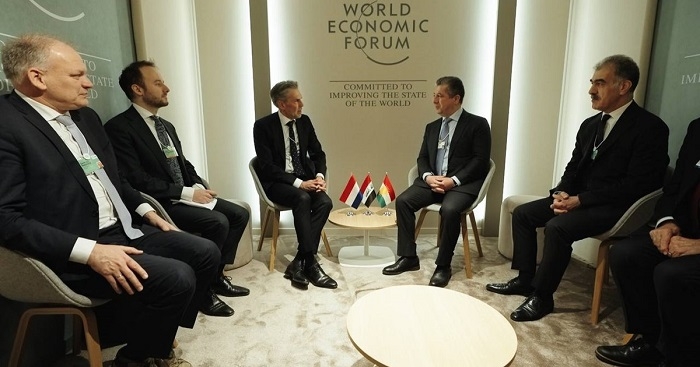 Kurdistan Prime Minister Meets Dutch Counterpart in Davos