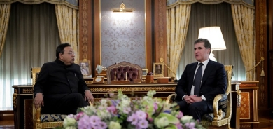 President Nechirvan Barzani meets with the new Ambassador of India