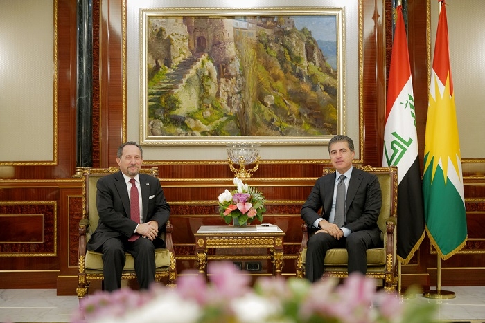 President Nechirvan Barzani meets with Chargé d'Affaires of US Embassy