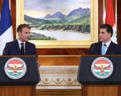 President Nechirvan Barzani and President Emmanuel Macron discuss developments in the region