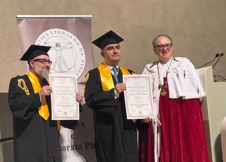 Professor Dr. Seywan Barzani Awarded Two Prestigious Academic Honors by Leonardo da Vinci University