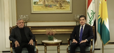 President Nechirvan Barzani meets with Hadi Amiri, the Secretary General of the Badr Organization