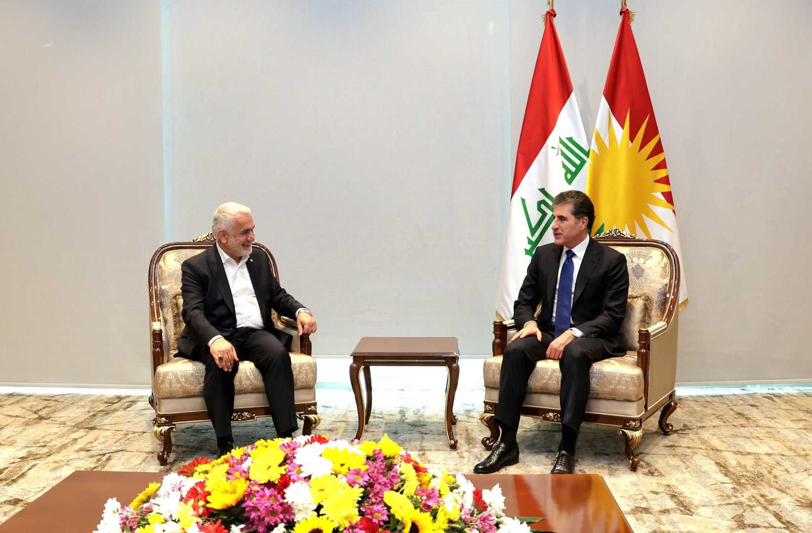 President Nechirvan Barzani and HÜDA PAR Chairman discuss the peace process