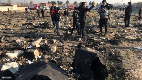 إيران تتحدث عن الطائرة المنكوبة: حريق بالجو وتحطم على الأرض