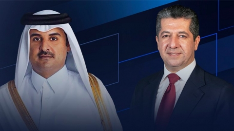 رئيس حكومة إقليم كوردستان وأمير قطر يجريان محادثات هاتفية
