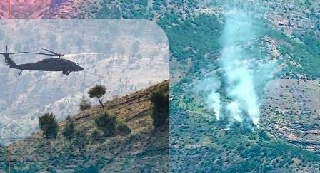 الطيران التركي يقصف منطقة كلي هسبا بناحية كاني ماسي في دهوك