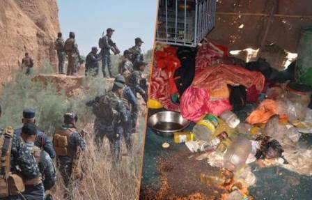 الشرطة الاتحادية تدمر المضاف الذي نشر عناصر داعش صورهم فيه خلال الإفطار