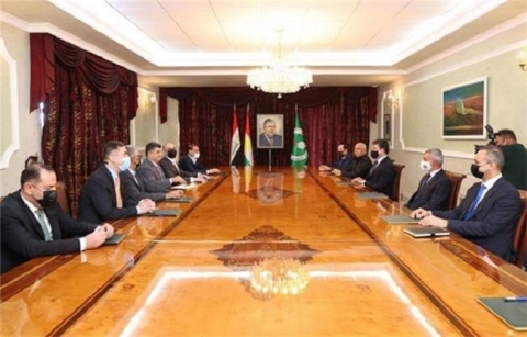 الرئيس نێچيرڤان بارزاني يجتمع مع قادة الإتحاد الوطني الكوردستاني