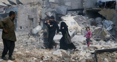 Syria barrel bombs 'kill dozens of civilians' in Aleppo