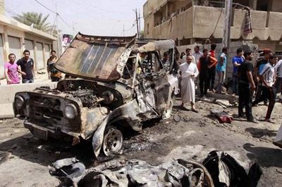 Suicide Bomber Uses Iraq Police Humvee in Attack