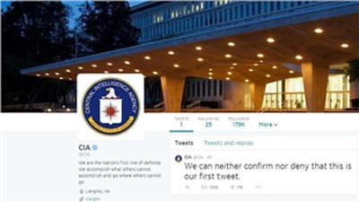 CIA launches Twitter and Facebook accounts