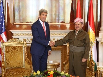 President Barzani Welcomes US Secretary of State John Kerry in Erbil 