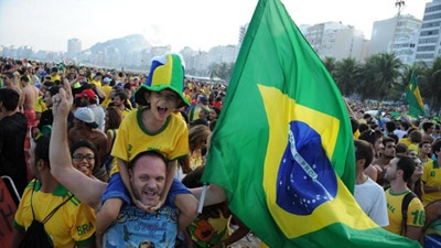 Brazilians celebrate after World Cup scare