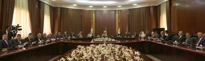 President Barzani Briefs Diplomatic Corps in Erbil about Current Crisis 