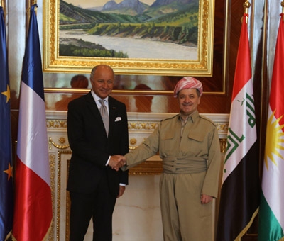 President Barzani Welcomes French‏ Foreign Minister 