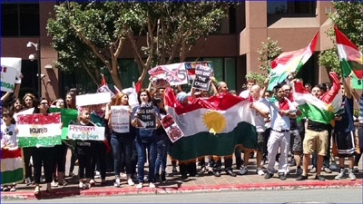 Kurds protest in Paris against Islamic State group