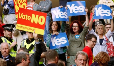 Scottish independence vote on knife-edge 