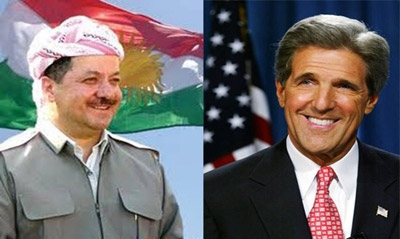 President Barzani, US Secretary of State Kerry Discuss ISIS Threat on Kobane