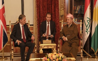 President Barzani Welcomes UK Foreign Secretary Philip Hammond 