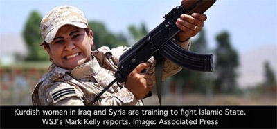 Kurdish Women Fight on Front Lines Against Islamic State