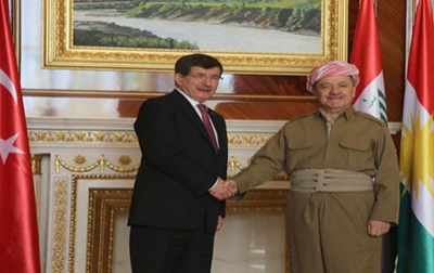 Kurdistan Region President Welcomes Turkish PM Davutoğlu in Erbil 